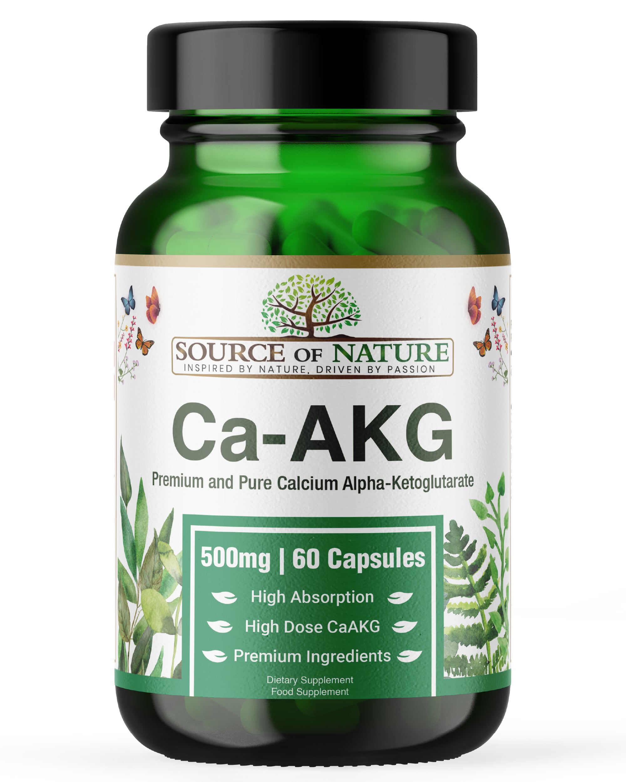 Ca-AKG 500mg | 60 Capsules | 2-Month Supply